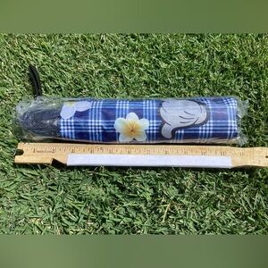 Umbrella Palaka print with Shaka sign and flowers